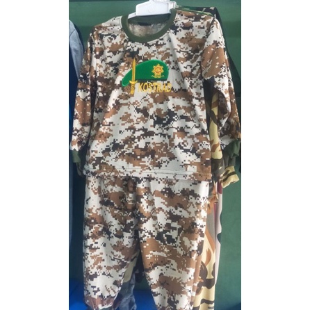 STELAN KAOS ANAK LENGAN PANJANG LORENG ARMY