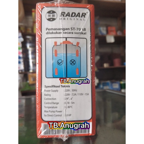 Radar ST-70AB Asli Hologram Pelampung Tandon Toren Level Air Otomatis RADAR Air Otomatis