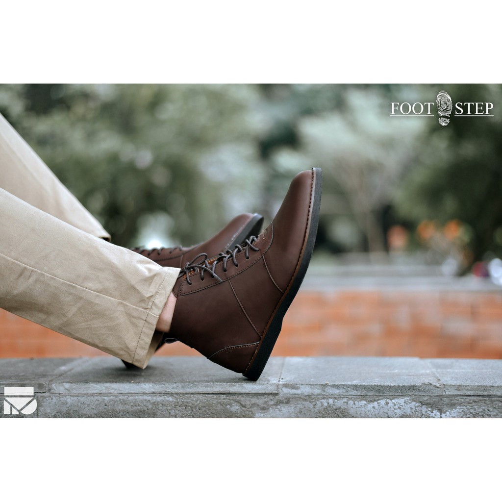 Alpha Dark Brown | Sepatu Vintage Klasik Sporty Pria/Cowok/Men - Boots - Original Footwear | FORIND x FSTP