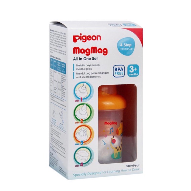 Pigeon Mag-Mag All In One Set Training Cup / botol minum bayi