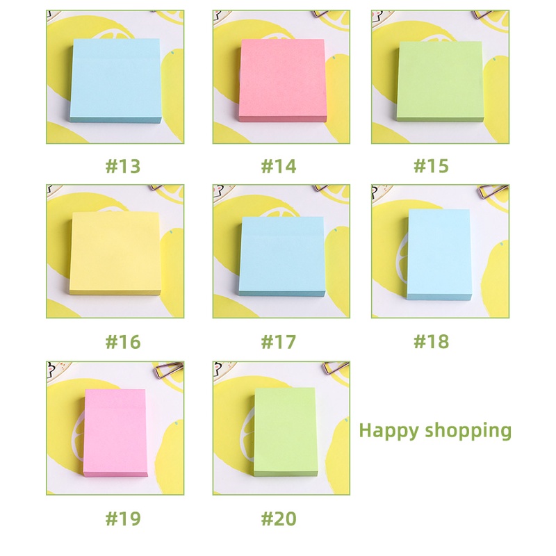 100 Sheets Korean Cartoon-Shaped Colored Sticky Notes Memo Notepad Office Guestbook