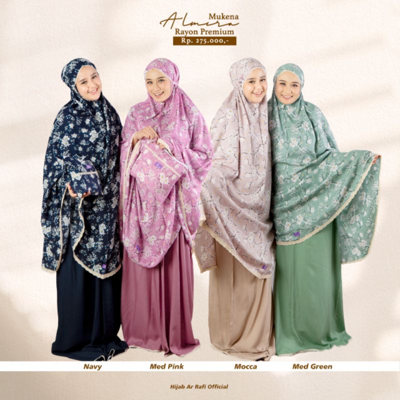 mukena Almira//arrafi hijab//mukena arrafi//mukena rayon//mukena dewasa//cod