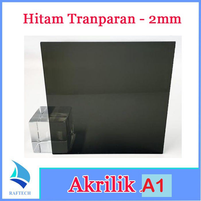 Akrilik / Acrylic A1 Tebal 2mm Hitam Transparan  2 mm Acrylic Marga Cipta