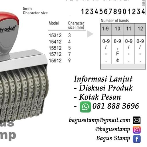 

◙ Stempel Angka Manual 12 Digit 5mm Trodat 15512 ☼