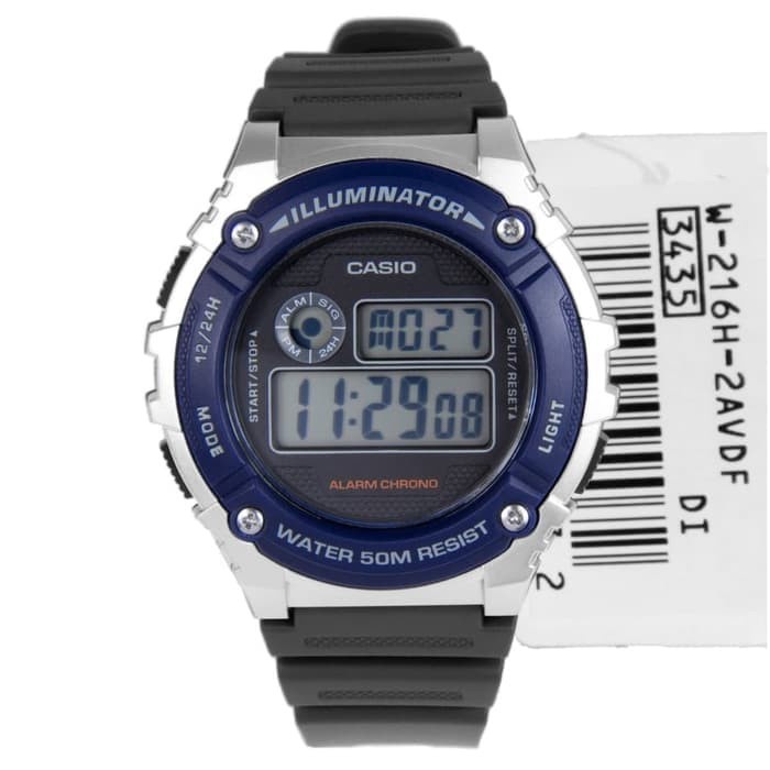 Casio Standard W-216H-2A Jam Tangan Pria Original & Bergaransi 1 Tahun