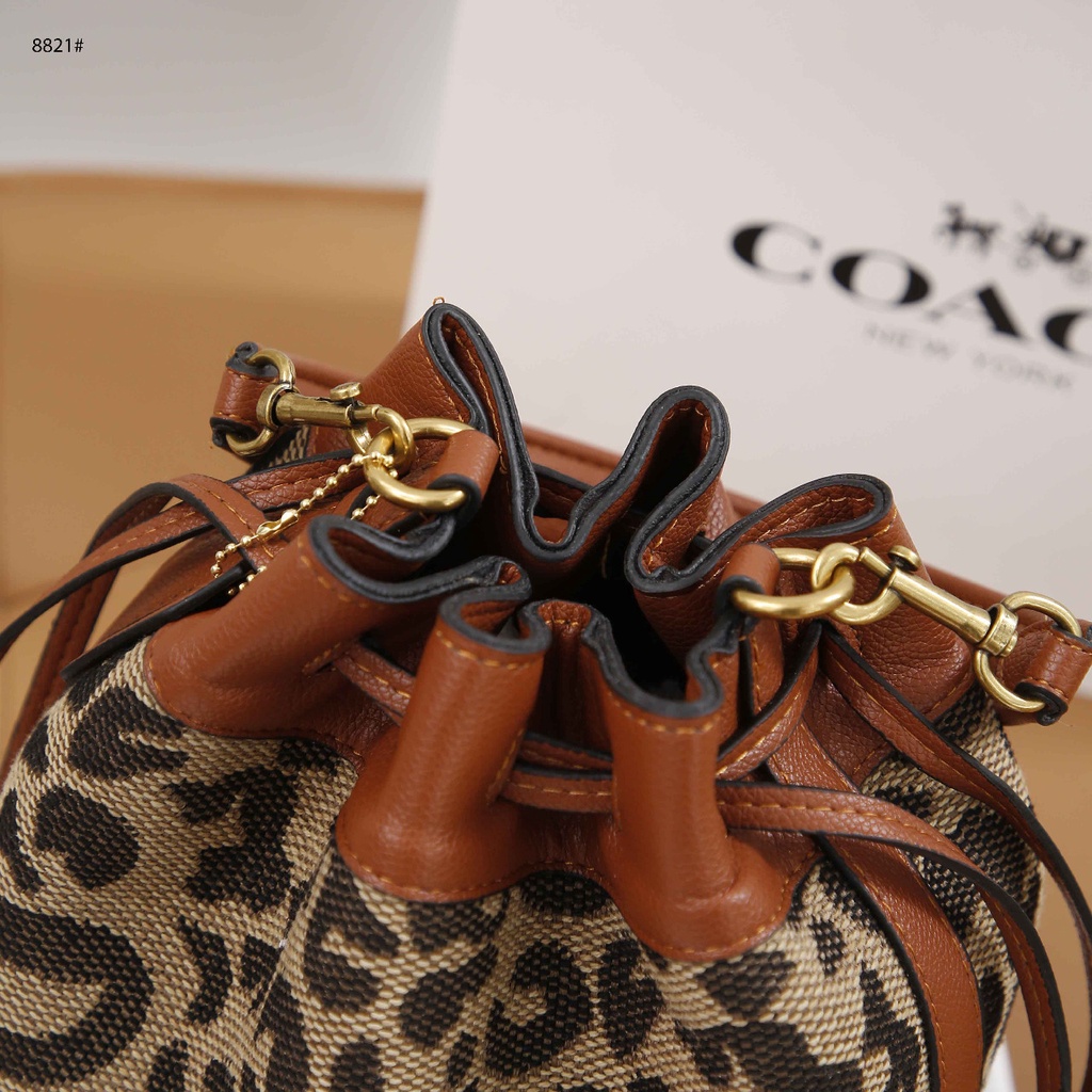 Coach Bucket Leopard #8821