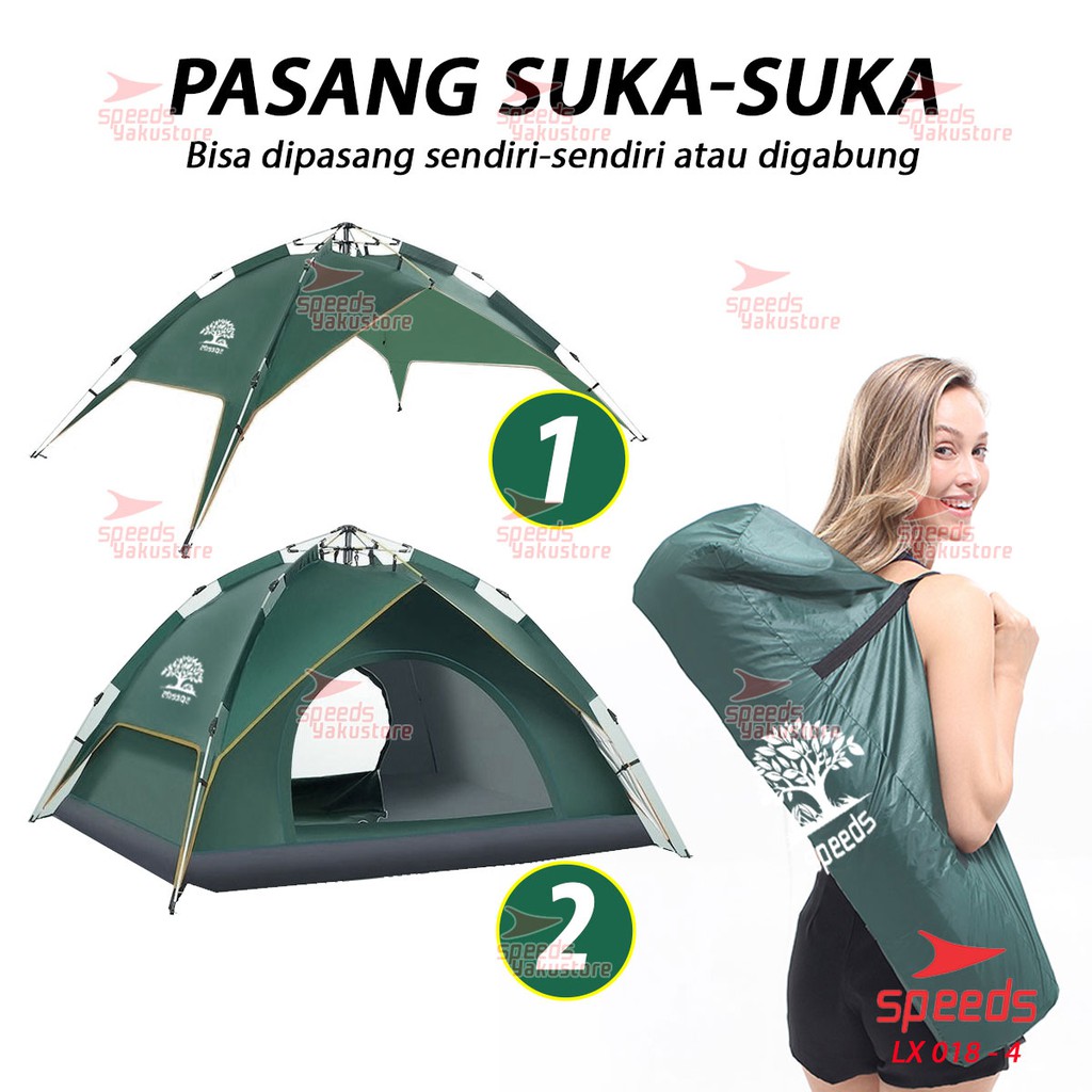 Tenda Camping Tenda Kemah 4 Orang Lipat Portable Import Original 0184