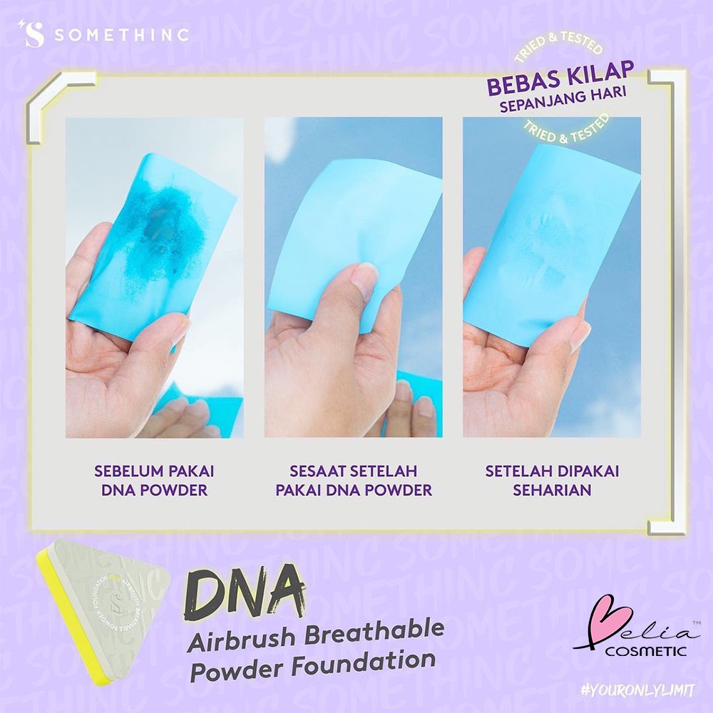 ❤ BELIA ❤ SOMETHINC DNA Airbrush Breathable Powder Foundation | Bedak Padat | BPOM