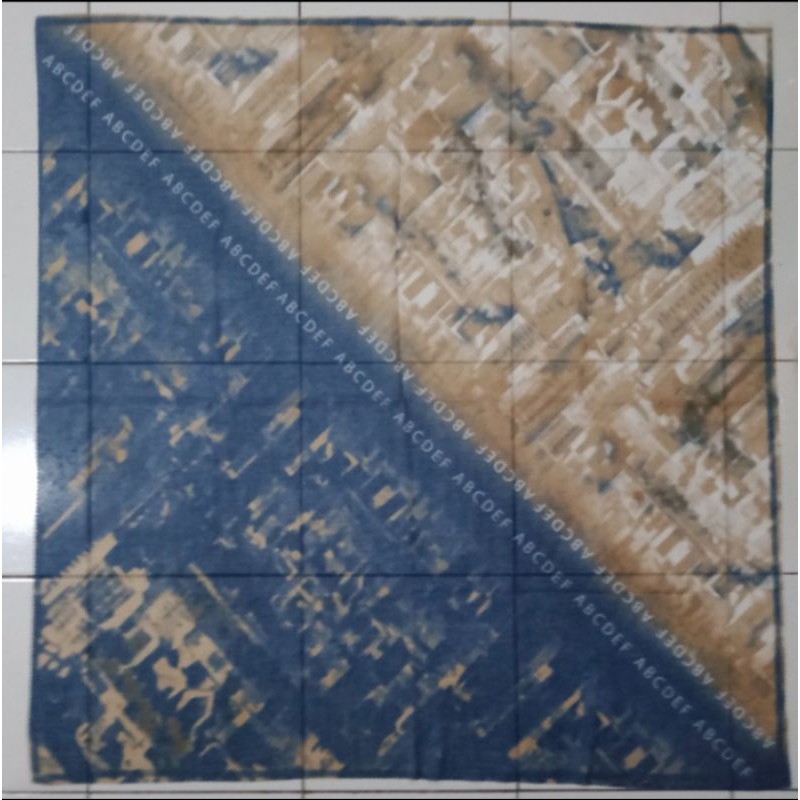 Terbaru !! Hijab Voal Segiempat Motif Igun Biru Cream Bolak Balik Kerudung Segiempat Motif-2