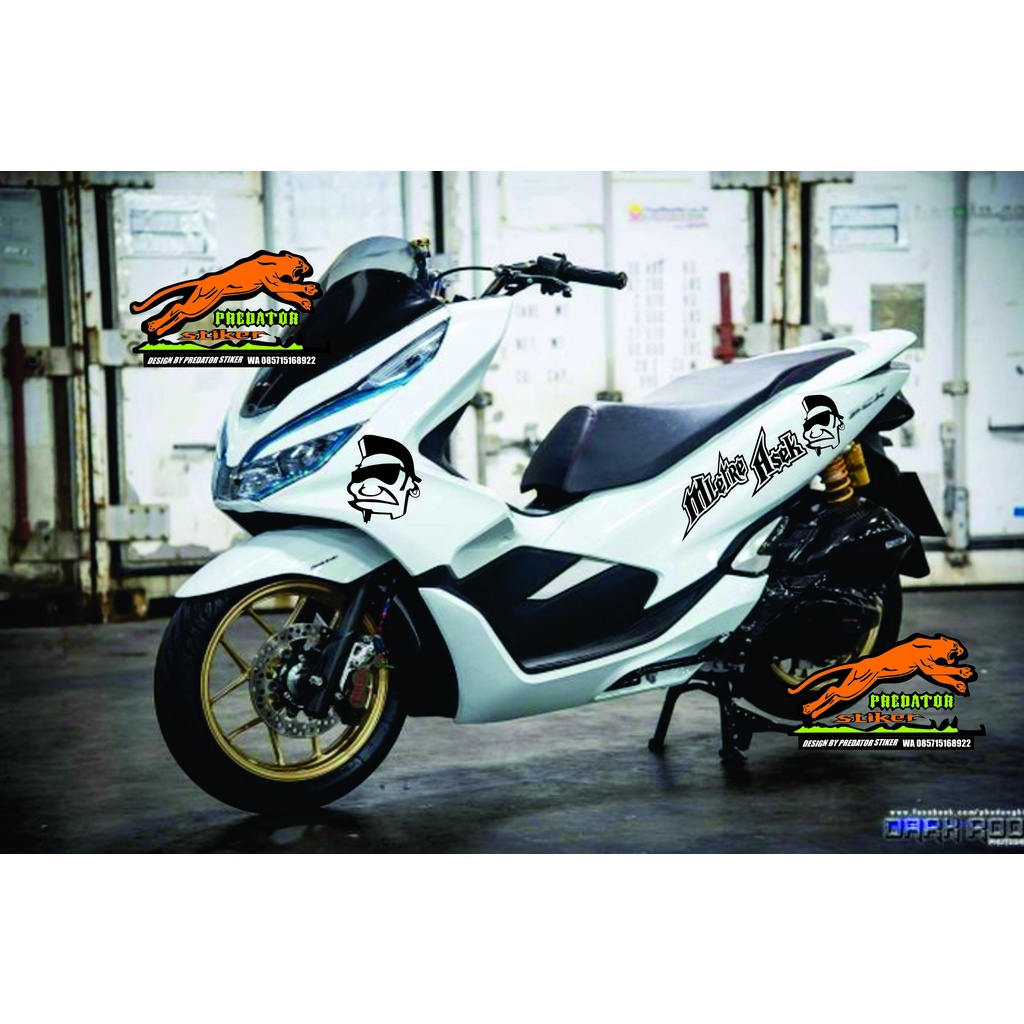 PCX(MOST WANTED)sticker cutting PCX(MOST WANTED)motor HONDA motor sticker variasi