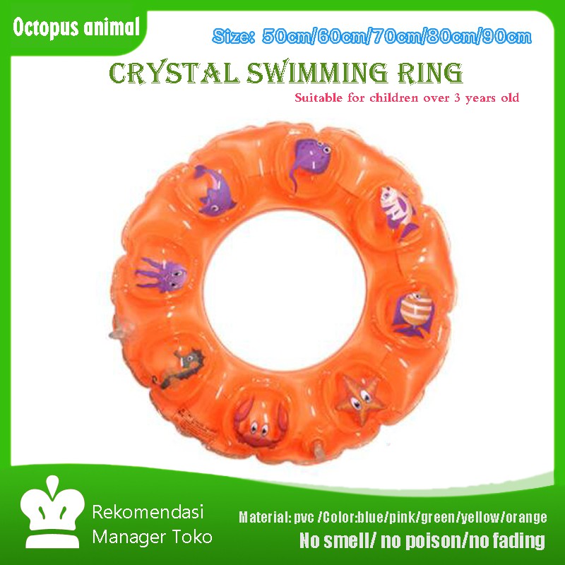 【JKT READY】100% Ban berenang pompa bentuk donat Untuk Bayi/Anak-Anak/green/50cm/60cm/70cm/80cm/90cm