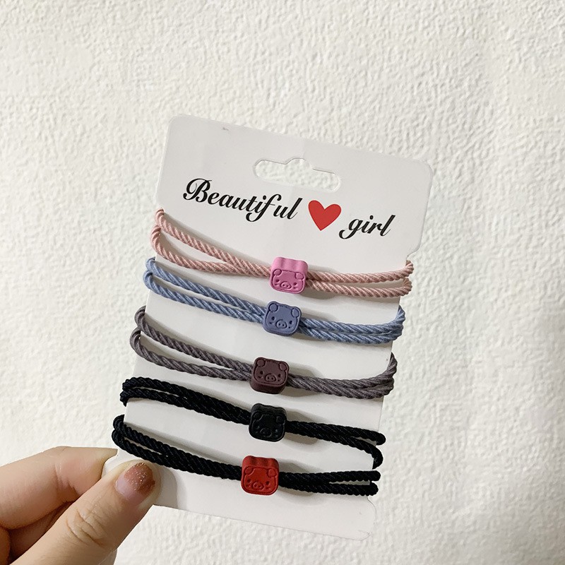 Ikat Rambut Simple Model Gelang Gaya Korea Aksesoris Fashion Wanita Import