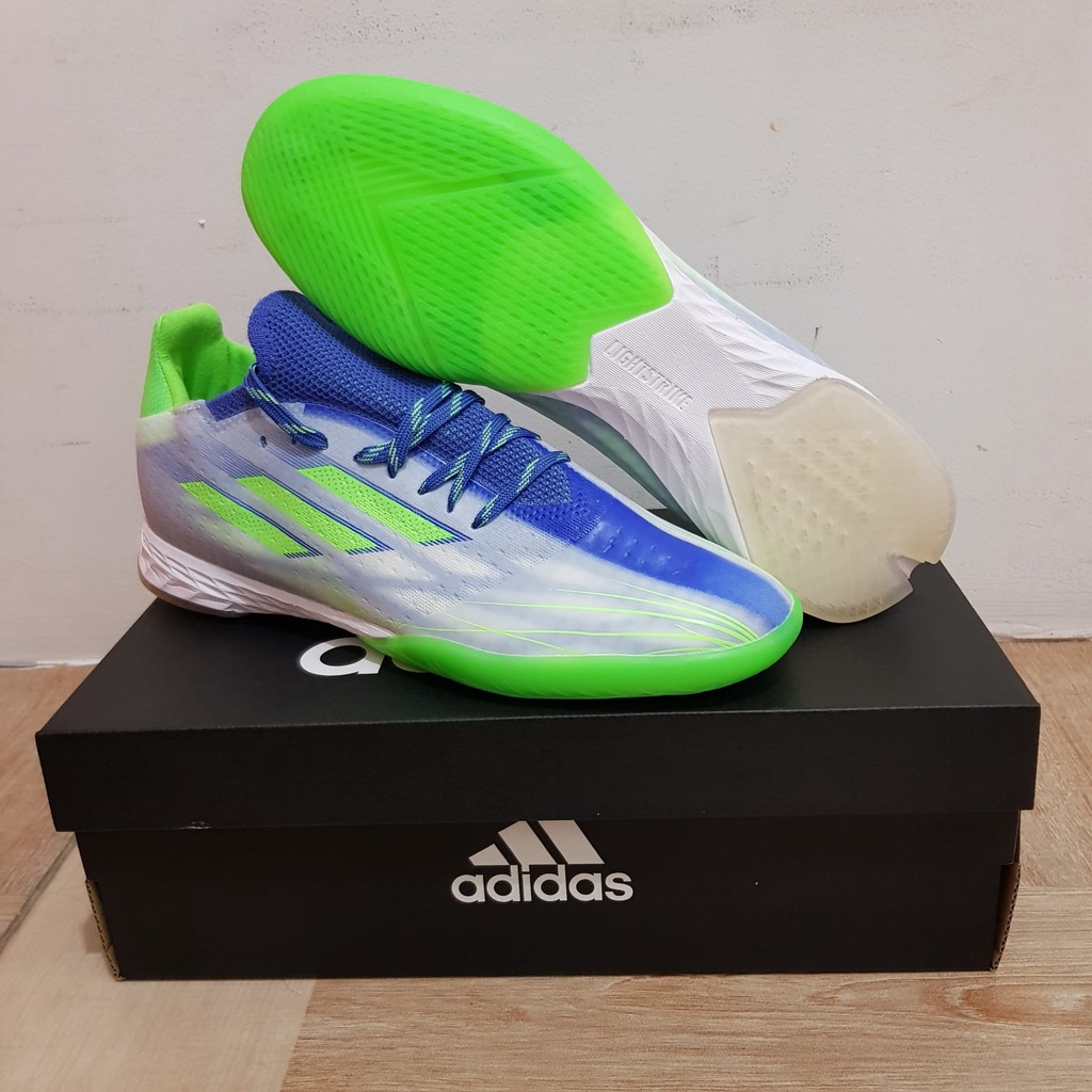 SEPATU FUTSAL ADIDAS SPEEDFLOW WHITE NAVY IC-SEPATU FUTSAL ADIDAS-SEPATU FUTSAL-FUTSAL