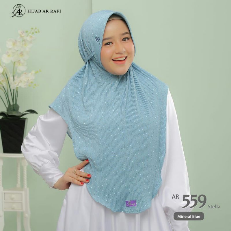 AR 559/ARRAFI/BERGO PLISKIT/PLISKIT MOTIF/HIJAB TALI/ANTI RIBET