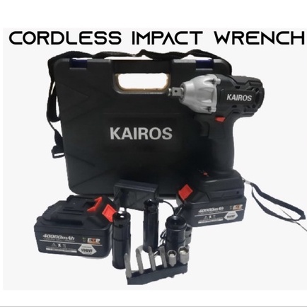 DISKON HARI INI MESIN BOR CORDLESS BATRAI -Cordless Impact Wrench 20 Volt kairos Dua Baterai  4000 MAH SIAP PAKAI FREE 2 BATRAI