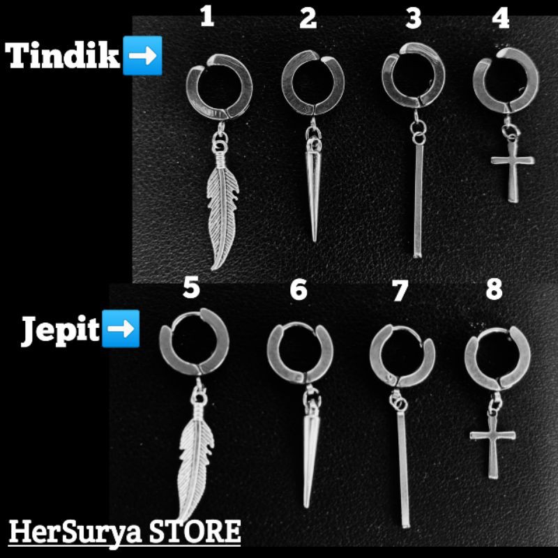 ANTING COWOK GANTUNG TERBARU TINDIK &JEPIT