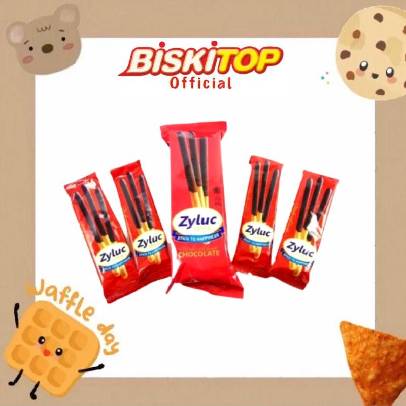 

ZYLUC STICK CHOCOLATE TRAY (45 Gram) Biskuit stick enak dan murah rasa Coklat.