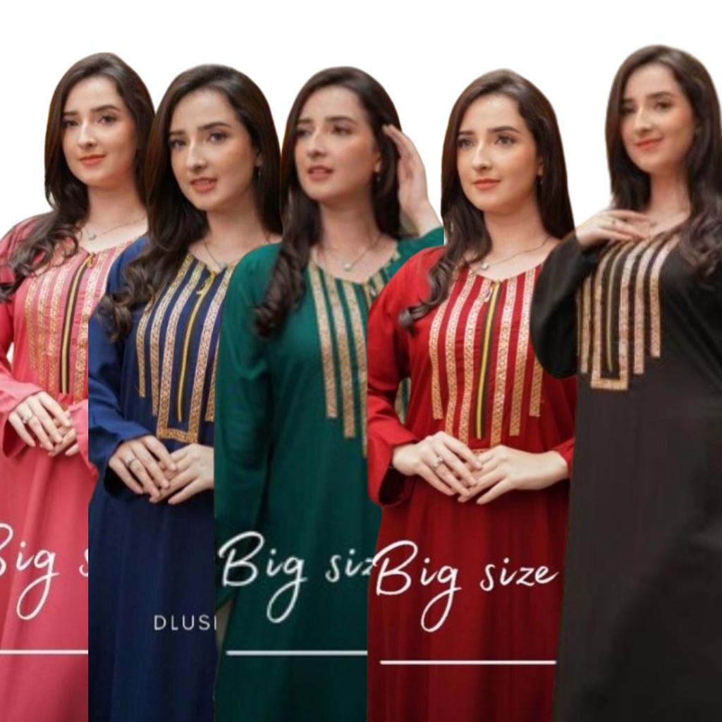 Dress Khamra Jumbo Bigsize Dlusia Dress Renda Premium Terbaru