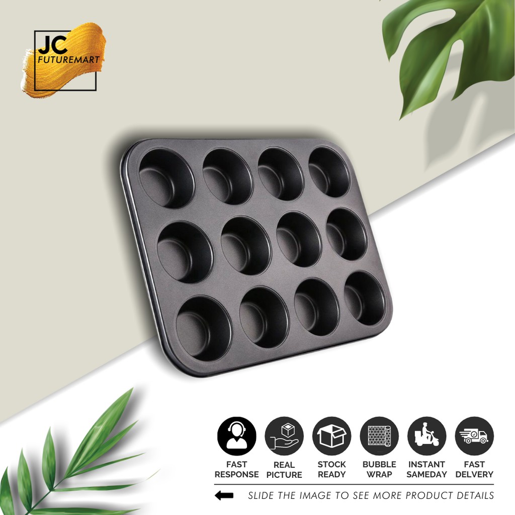 LOYANG CUPCAKE MUFFIN PAN 12 PCS NON STICK ANTI LENGKET