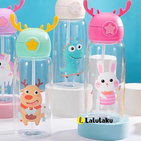 ✦ Botol Minum Anak Pouch 244 Tanduk Rusa Botol BPA Free Botol Anak TK SD ▼