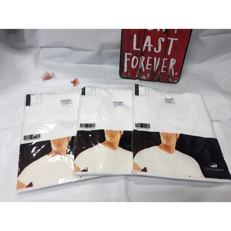 OBLONG CROCODILE V Neck Putih