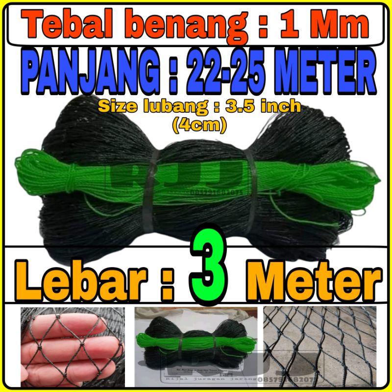 Jaring Pagar Ayam Serbaguna Ukuran 3 Meter X 25 Meter Jaring Pagar Ayam, Jaring Kandang, Jaring