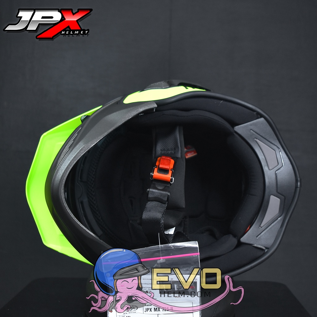 HELM JPX MOTOCROSS_JPX MX 726R - BLACK DOFF / YELLOW (ONGKIR 2 KG)