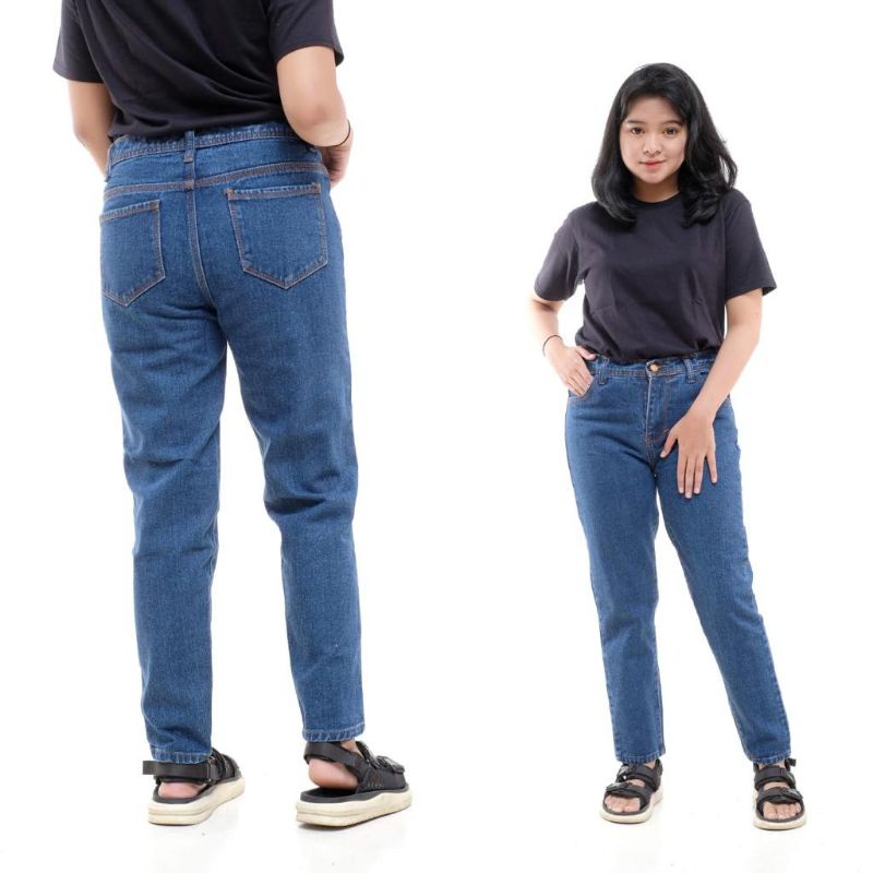 Celana Boyfriend Jeans Wanita - Boyfriend Jeans Highwaist Wanita - Celana Baggy Jeans Wanita - Highwaist Boyfriend Jeans