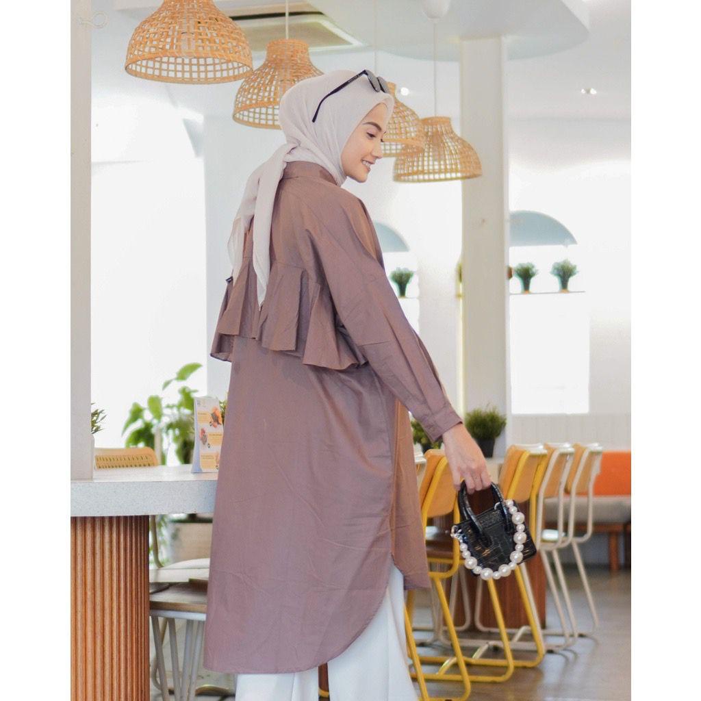 Hanum Tunik Rayon Ruffle Back Premium