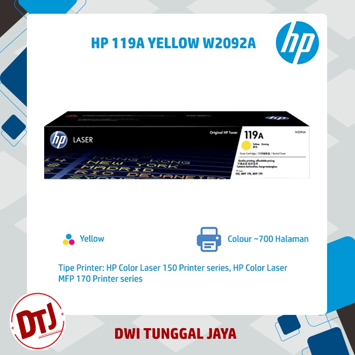 Toner HP 119A Yellow Original W2092A