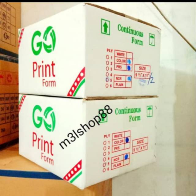 

Kertas komputer 5 ply / continuous form / kertas print rangkap 5 merk Go print
