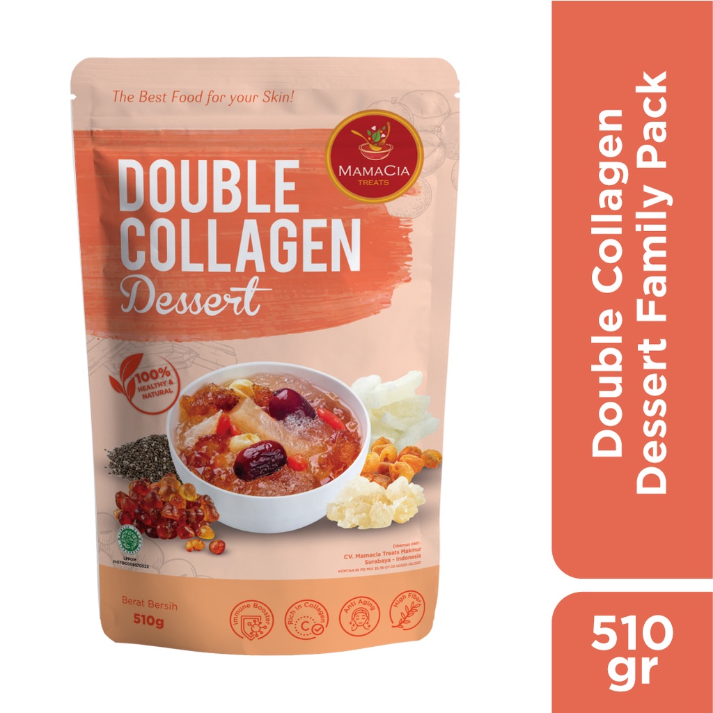 

Mamacia Treats Paket Double Collagen Dessert (Peach Gum + Snow Bird Nest) Family Pack