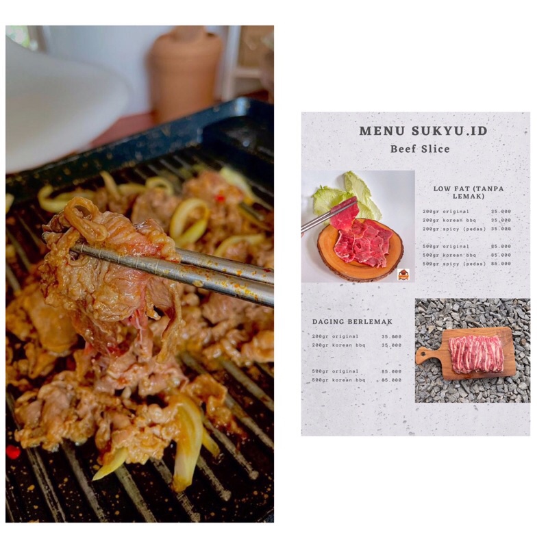 

beef slice marinasi korean barbeque