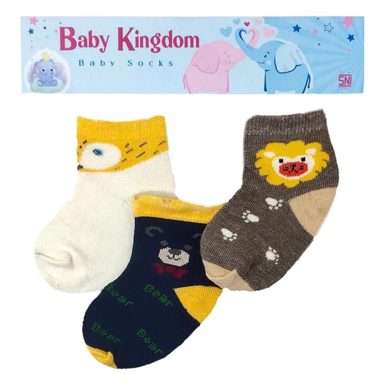 1234OS - Baby Kingdom - Kaos Kaki Bayi isi 3 Psg . SNI