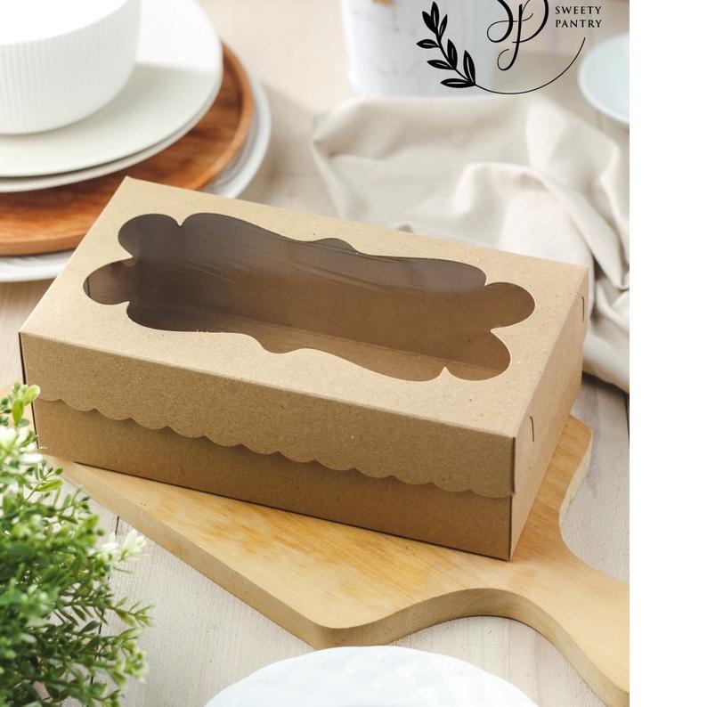 

Model baru - CB221207 B - Dus Kue / Packaging cake / Cake Box 22x12x7cm Brown ダ