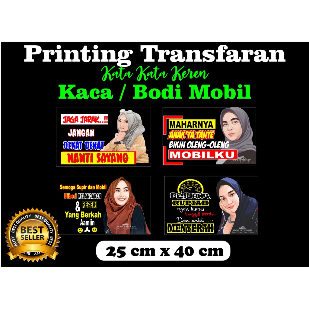 Stiker kaca mobil, sticker kaca samping, stiker bodi mobil, stiker kata kata kaca dan bodi mobil tru