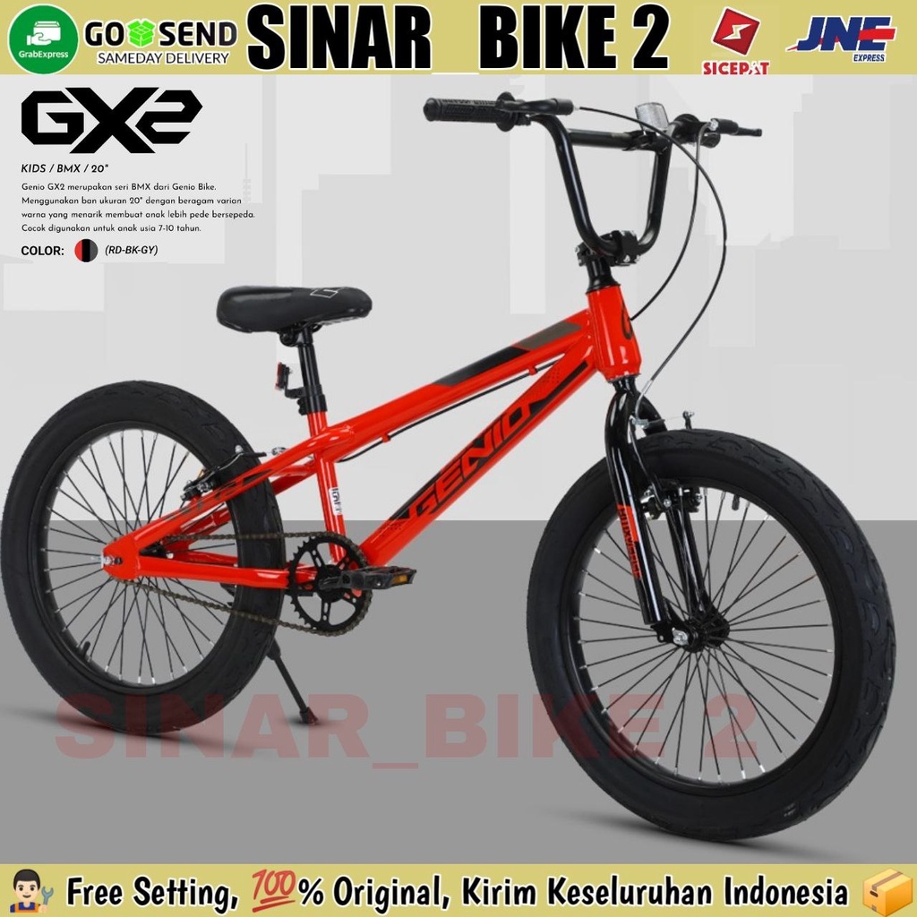 Sepeda BMX GENIO GX02 Ukuran 20 Inch Ban Jumbo 3.0