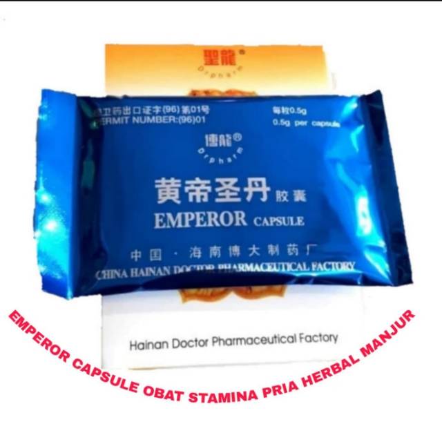 EMPEROR CAPSULE ORIGINAL KAPSUL EMPEROR STAMINA DAN TAHAN LAMA PRIA KUALITAS IMPORT HAINAN #OBATKUAT
