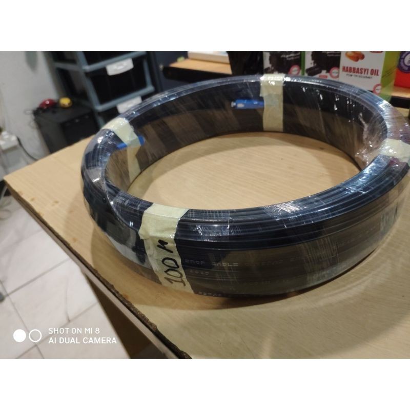 kabel fiber optik 1 core 100 meter label telkom