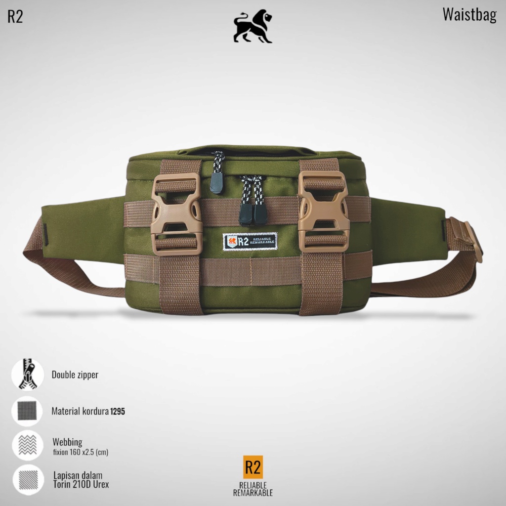 Tas Waistbag Pria R2 Bufers Saint - Tas Pinggang Pria Terbaik