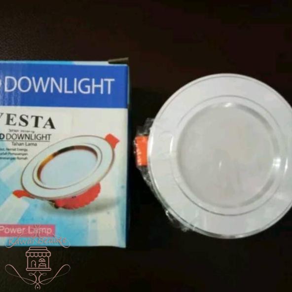 LED DOWNLIGHT Panel 3 Warna putih - warmwhite - kuning (5W/ 5 Watt) Lampu Plafon Cantik 1 Saklar