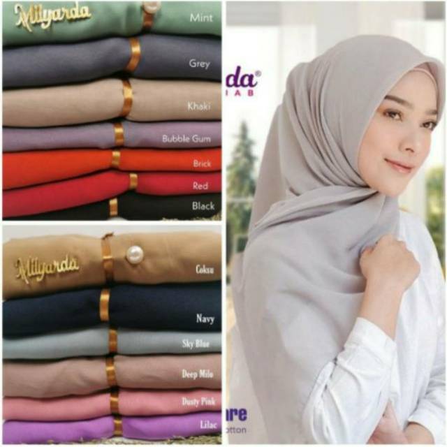 DAILY HIJAB SHAIKA SQUARE / SEGI EMPAT POLOS BY MILYARDA