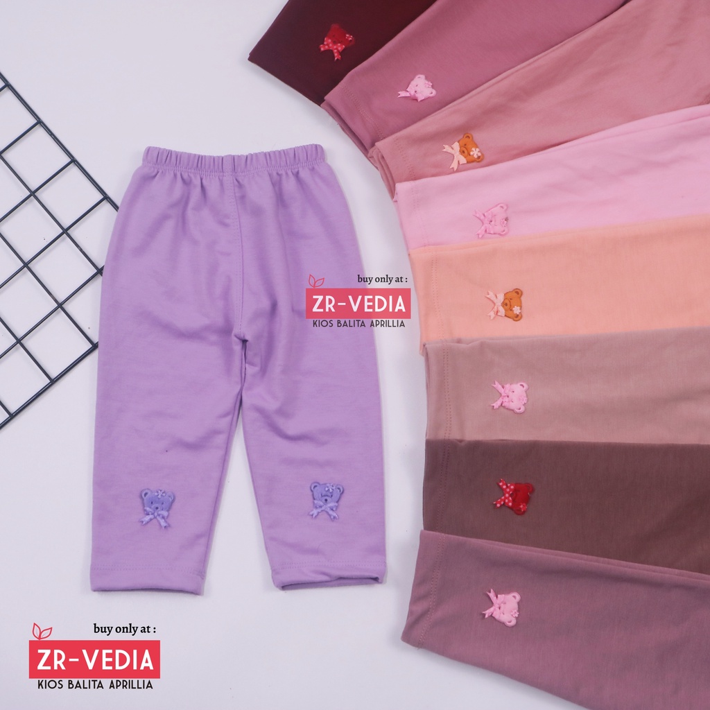 Legging Boneka uk 5-7 Tahun / Premium Pants Panjang Bahan Kaos Anak Perempuan Leging Polos ZR Vedia