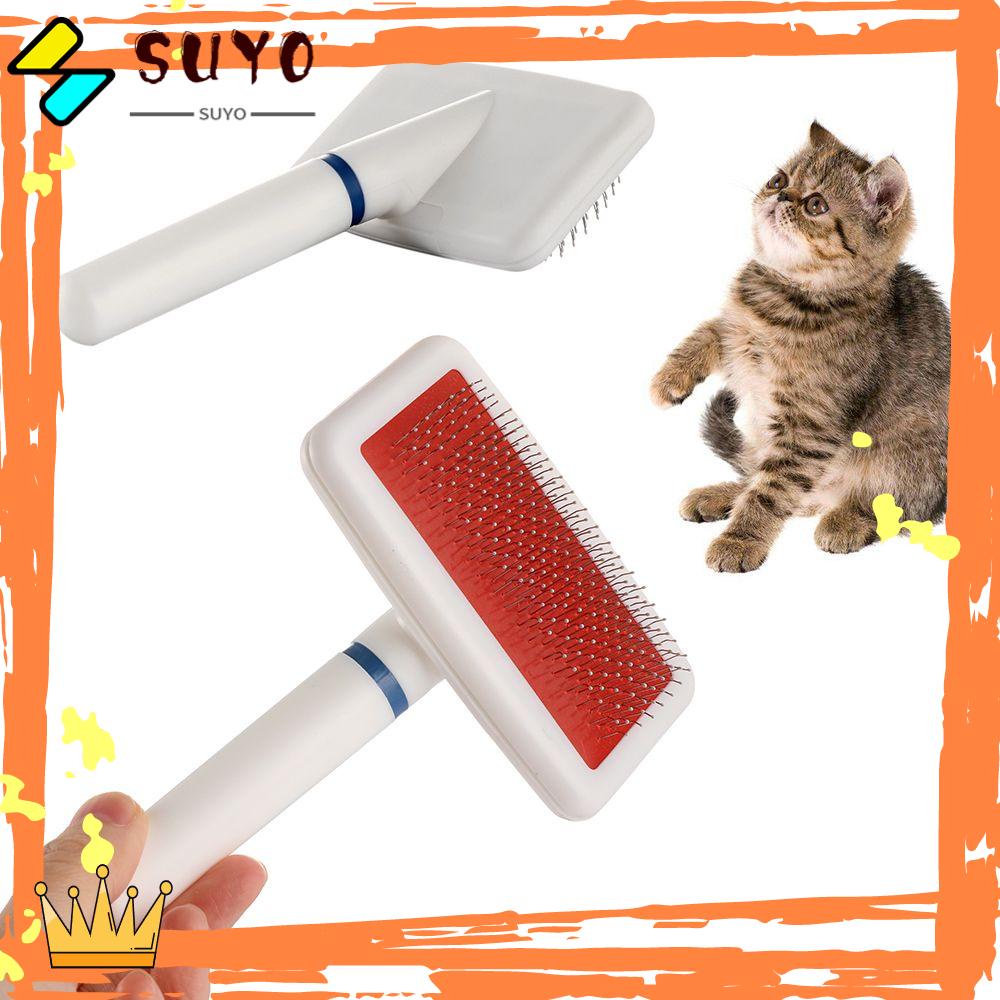 Suyou Sisir Grooming / Pijat / Mandi Anjing / Kucing Peliharaan Bahan Plastik + Metal Tahan Lama