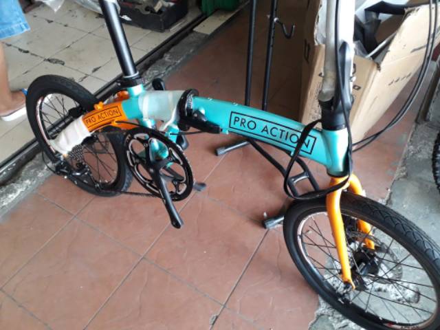 Sepeda Lipat 18 Pro Action Frame Alloy 9 Speed Rem Cakram Shopee Indonesia