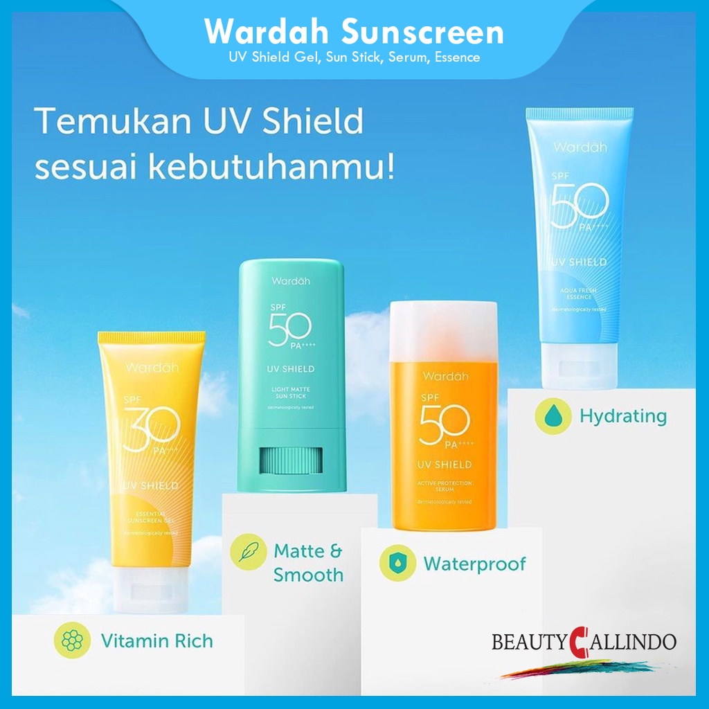 Wardah Sunscreen UV Shield Series Sunblock Tabir Surya