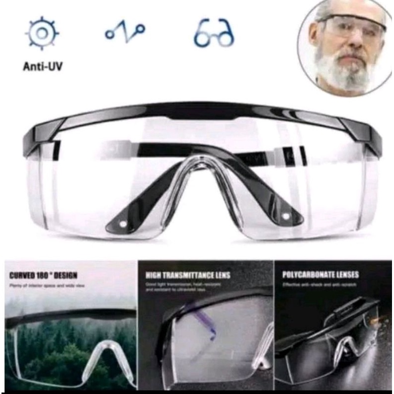 KACA MATA SAFETY BENING PUTIH/ KACA MATA PELINDUNG SAFETY GLASSES BENING NANKAI