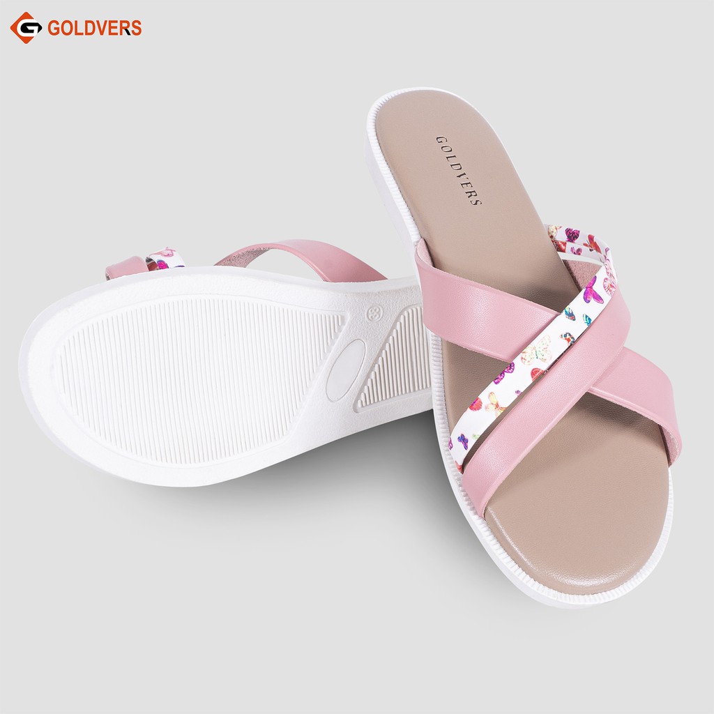 Sandal Flat Goldvers Sandal wanita Ori Import Teplek Selop Santai Cewe - Goldiesbags