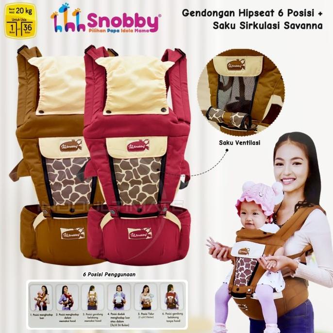 SNOBBY Gendong hipseat bayi BY-552 Gendongan carrier duduk depan