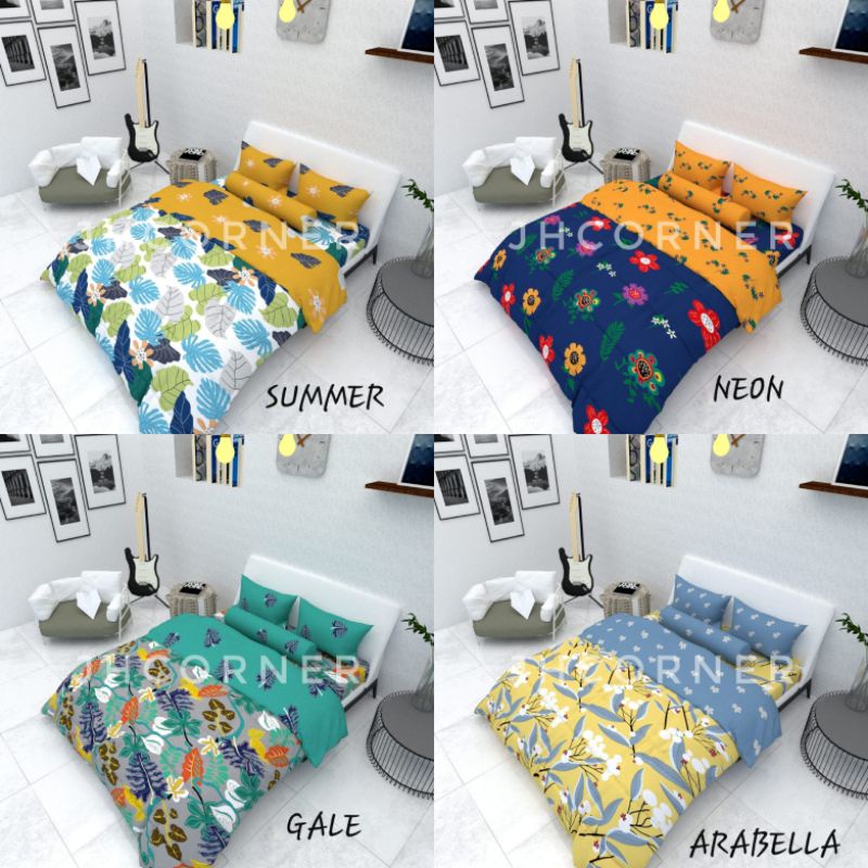 SET BEDCOVER LOVELLA SPREI RUMBAI UKURAN 180X200CM 6KAKI KING SIZE TERLARIS TERMURAH TERBARU LEMBUT